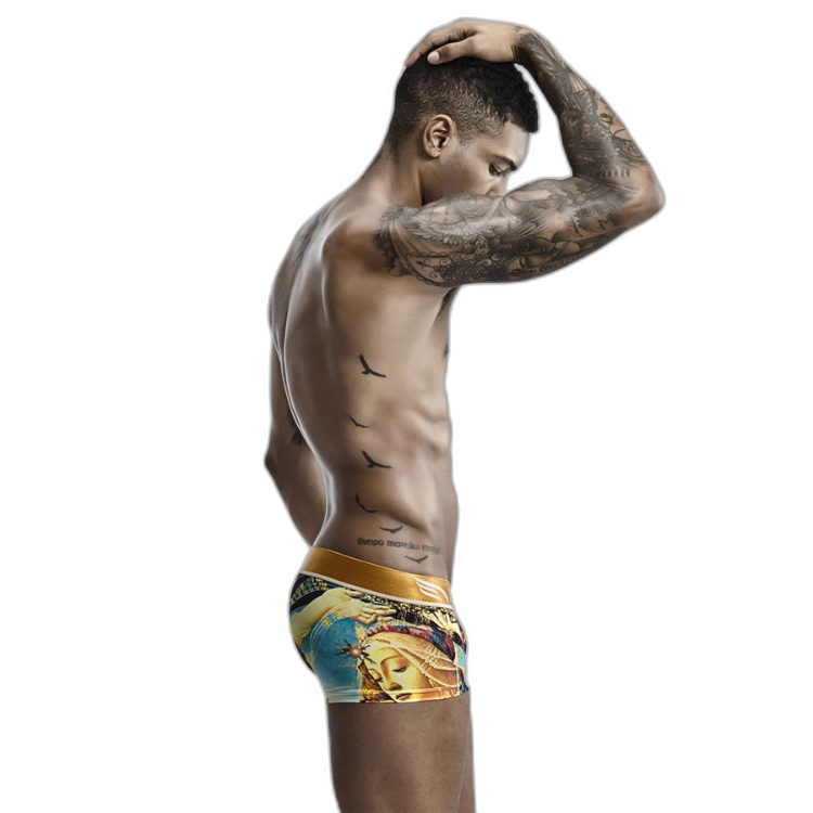 SEOBEAN Luxe Print Silk Low-Waist Boxers