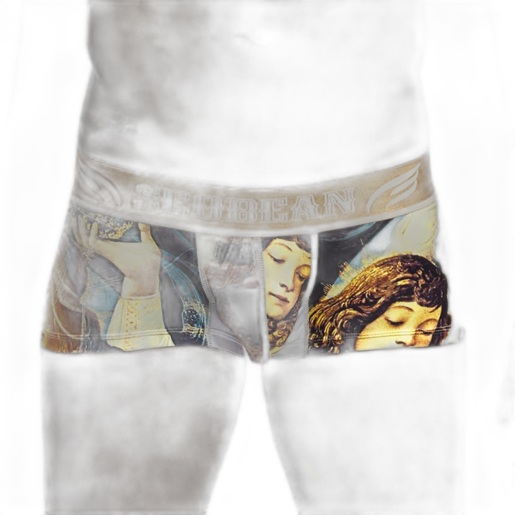 SEOBEAN Luxe Print Silk Low-Waist Boxers