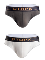 Men's Threaded Fabric U Convex Low-Rise Briefs