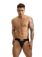 2 Pack Men's U-Pouch Design Metal-Clasp Thin Briefs