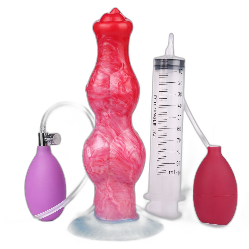 Knox - Inflatable Knot Dildo - Squirting Silicone Dildo