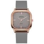 Women's Silicone Strap Fashionable Rose Gold Watch