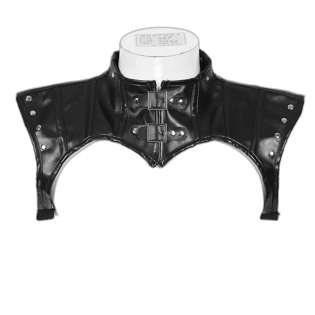 PU Leather High Collar Kink Harness