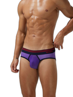 Men’s Spliced Lines Briefs in Ombre