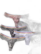 3 Pack Men's Ice Silk Middle-Rise Summer Thongs