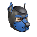 Mr S Leather Neoprene K9 Puppy Hood | Black/Cobalt