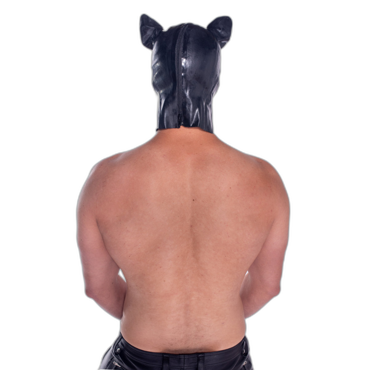 Prowler RED Latex Pig Hood Black