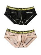 2 Pack Men's Ice-Silk Stretch Sports Briefs with 3D Pouch