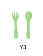 Baby Feeding Set - Silicone Spoon & Fork, Food-Grade BPA-Free