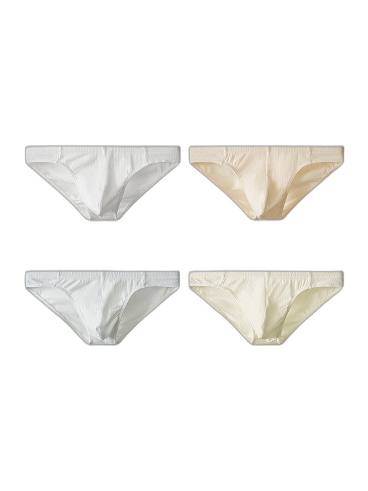 4 Pack Men's Organic Cotton Stretch Fit Workout Ready Briefs
