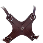 PU Leather Light Brown Chest Harness