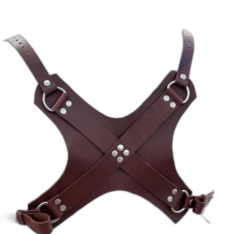 PU Leather Light Brown Chest Harness