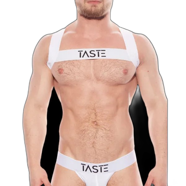 TASTE Signature Elasticated Chest Harness | White