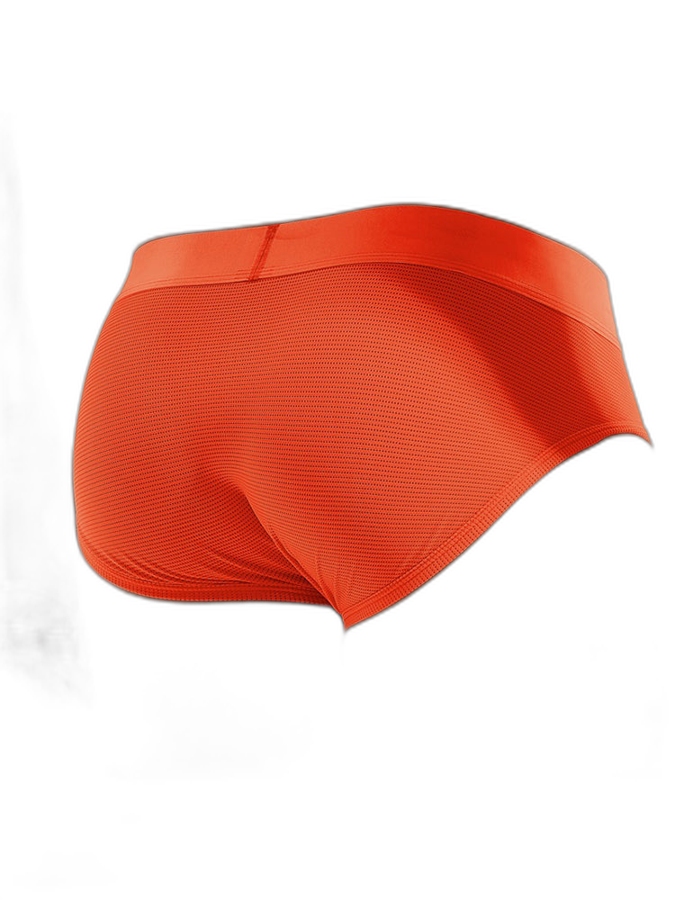Men's Solid Color Mesh Breathable Sports Fitness Briefs