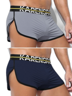 2 Pack Men's Comfortable Lounge Sport Boxer Briefs