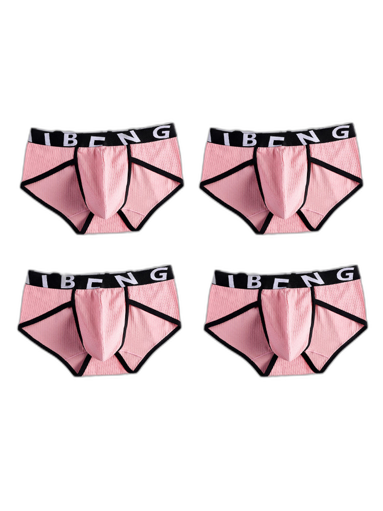 4-pack Men's Ultra-Soft Breathable Cotton High-Stretch Briefs 
