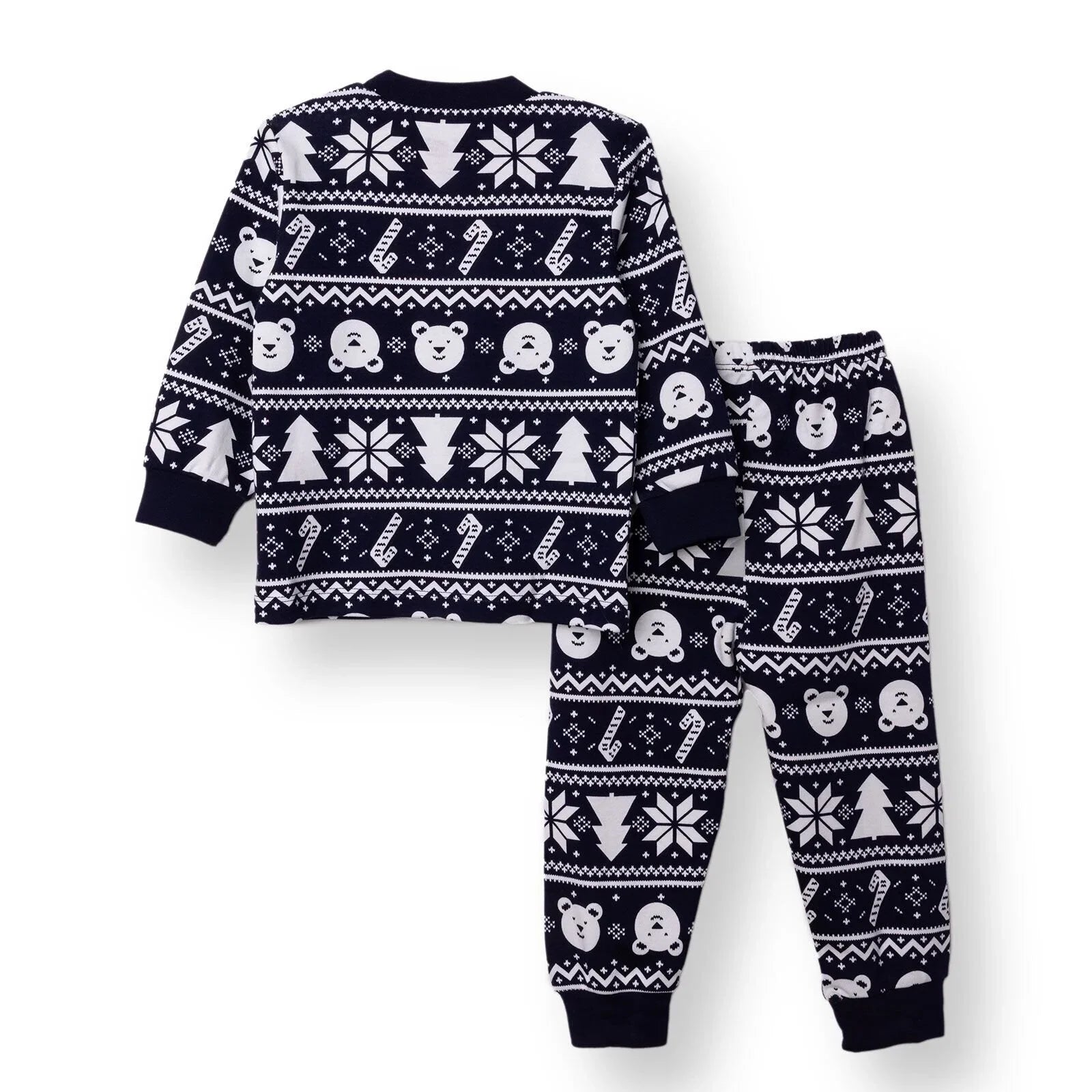 HelloBaby Boys Long Sleeve Pyjamas Set Christmas Crew Neck Long Leg Long Sleeve - Navy Blue