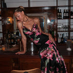 Women's V-neck Strap Maxi Vintage-style Dress