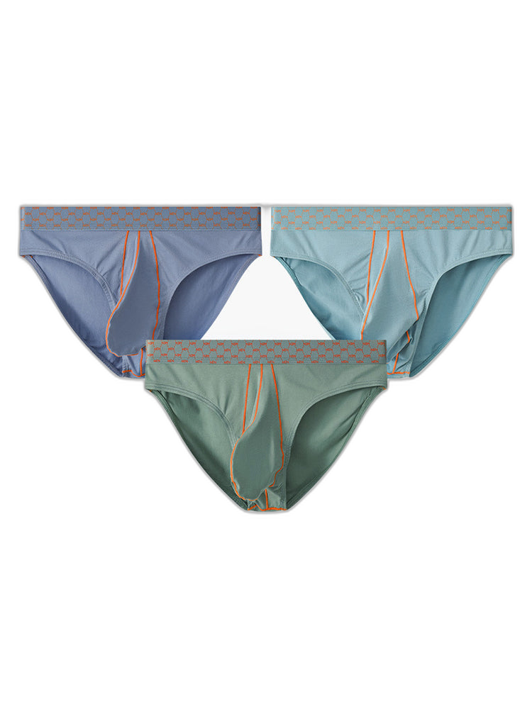3 Pack Men's Sexy Large Pouch Breathable Comfortable Cotton Briefs