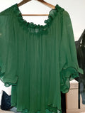 WOMEN'S Via Val D'Aosta GREEN TOP (size 40)