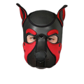 Mr S Leather NEOPRENE FRISKY Puppy Hood | Black & Red