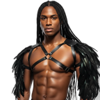 Feather Renaissance Dark Harness Costume