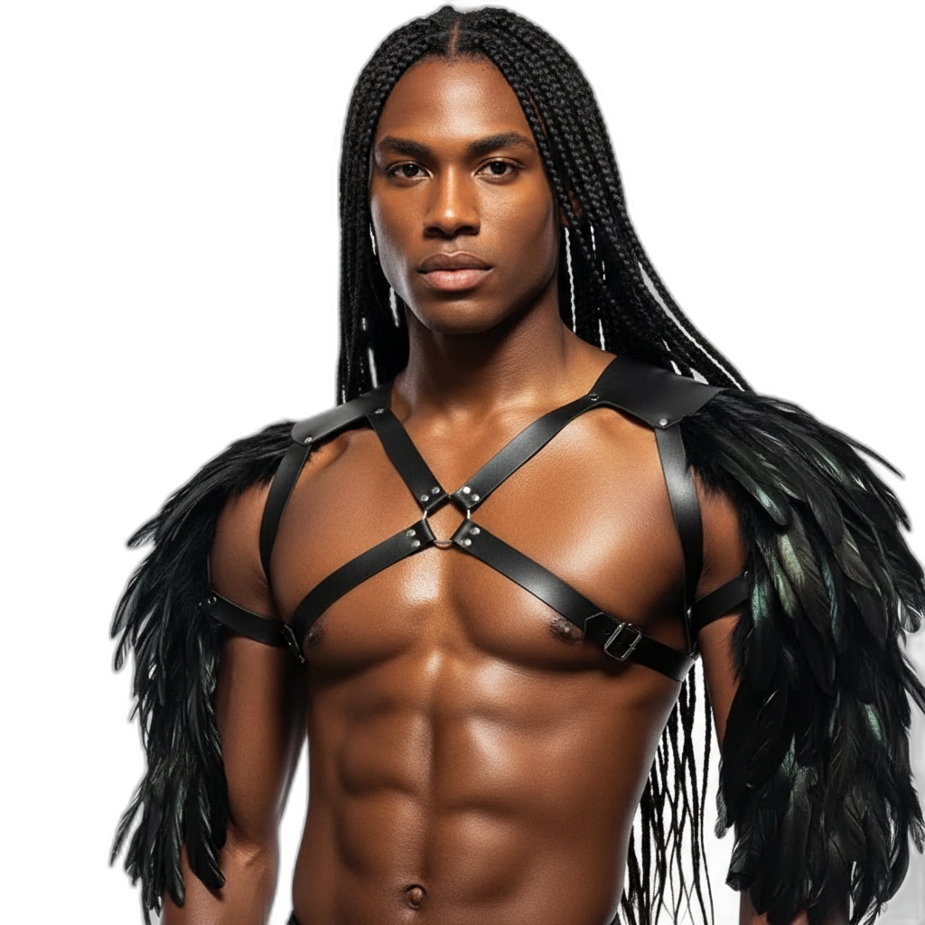 Feather Renaissance Dark Harness Costume