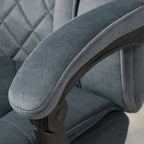 Vinsetto Massage Office Chair, Heated Reclining Computer Chair with Adjustable Height and Footrest, Dark Grey