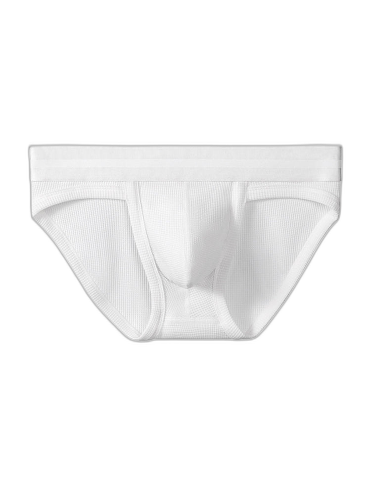 2 Pack Men's Waffle-Knit Cotton Separable Scrotum Support Briefs