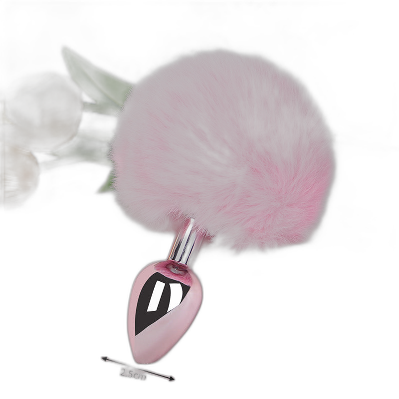 Lola - Bunny Tail Butt Plug - Metal Butt Plug - Anal Sex Toy
