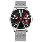 Locomotive Watch Men's  Wheel Three-dimensional Hollow Car