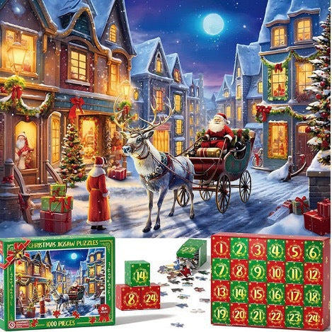 Christmas Advent Calendar Puzzle - 24 Days of Jigsaw Fun | Unique Holiday Countdown with Daily Puzzle Surprises