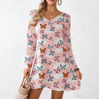 Personality Deep V Neck Casual Fashion Dress