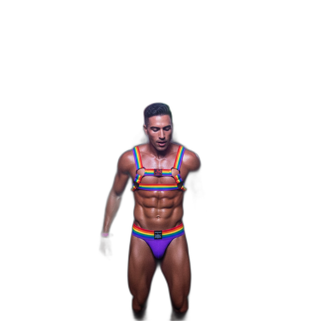 Jockmail Pride Warrior Rainbow Harness Set