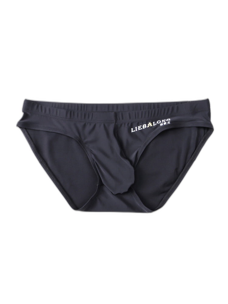 3 Packs of Men's Ice Silk Seamless Convex Pouch Briefs