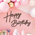 Babenest Brown Felt Happy Birthday Sign – Reusable Backdrop Banner
