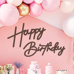 Babenest Brown Felt Happy Birthday Sign – Reusable Backdrop Banner