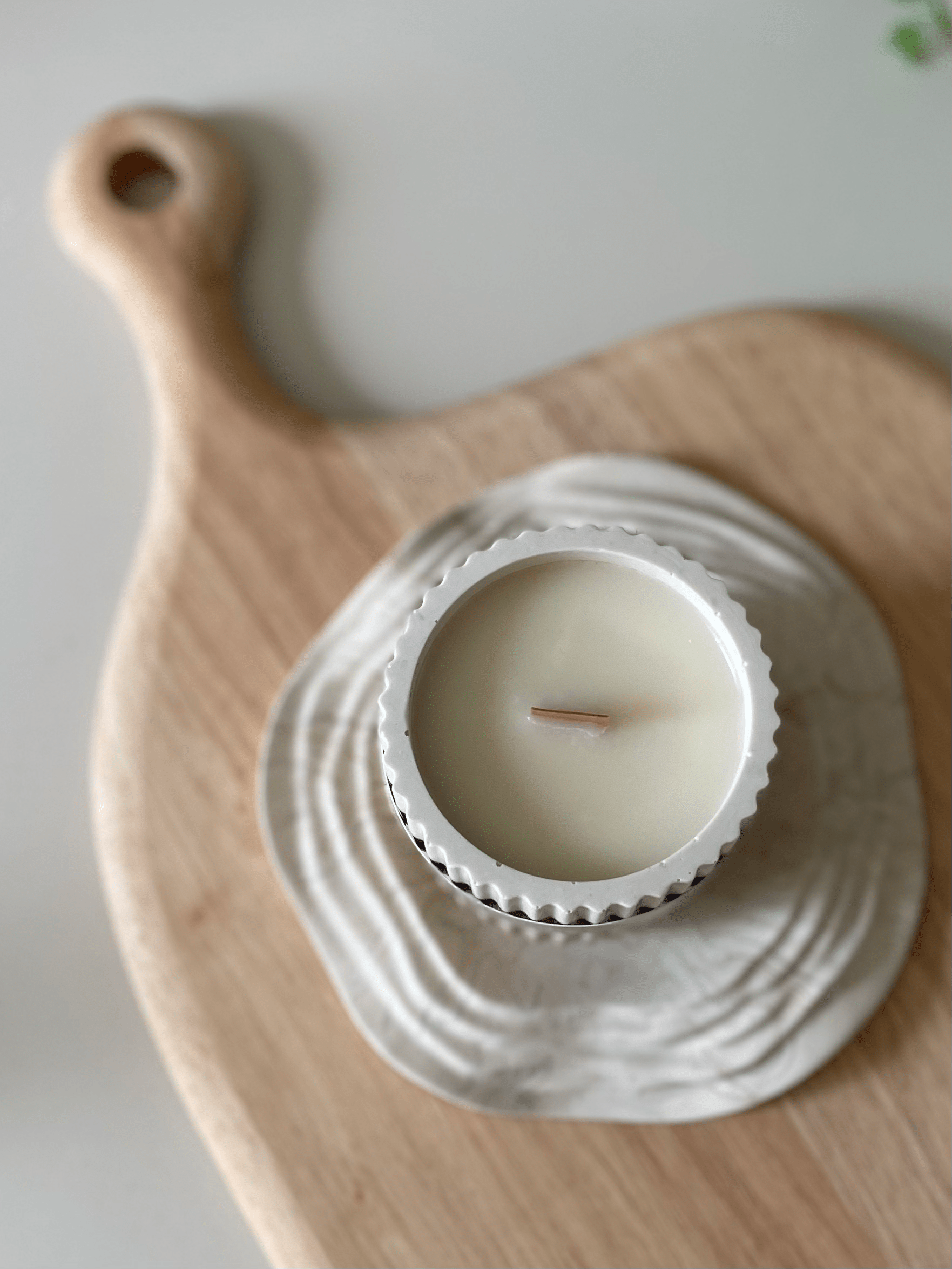 Baby Powder Stoneware Soy Candle – Scandi Minimalist Home Candle