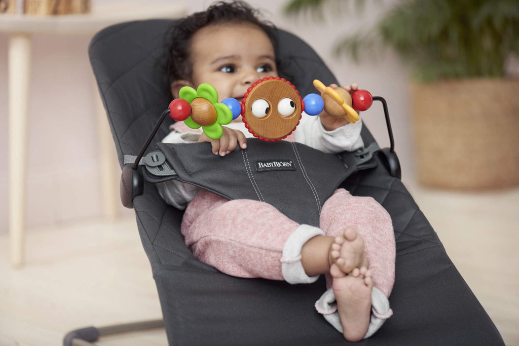 BabyBjörn Googly Eyes Wooden Toy for Bouncer | Secure Attachment
