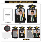 Babycop 2026 High School Graduation Banner – 9.8ft, 14 Photo Slots, Glitter Tassels