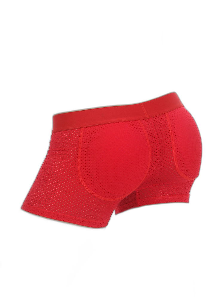 Sponge Cushion Mesh Buttock Boxer Briefs