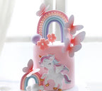 BACH AND BOOZY Pony Unicorn Cake Topper – Rainbow Party Decoration