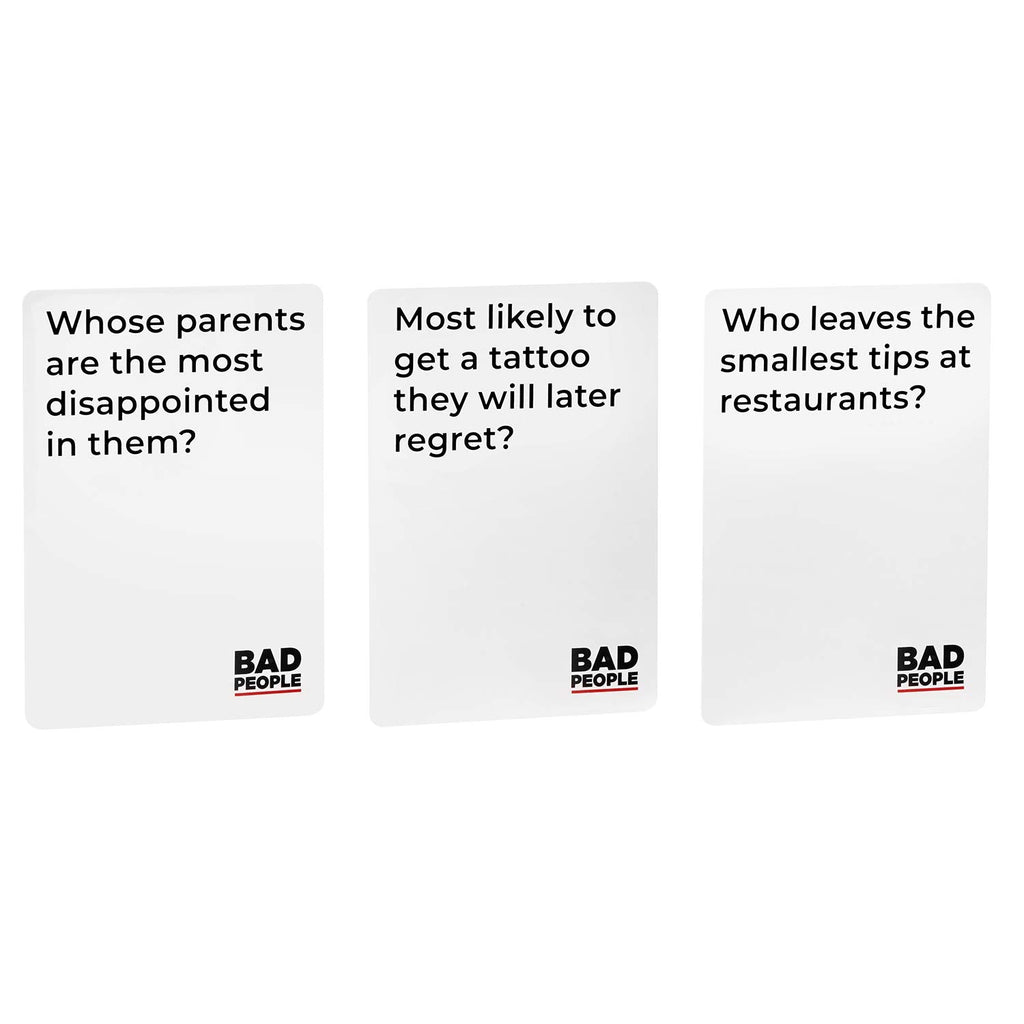 BAD PEOPLE Party Game – Hilarious Adult Card Game for Friends & Game Night