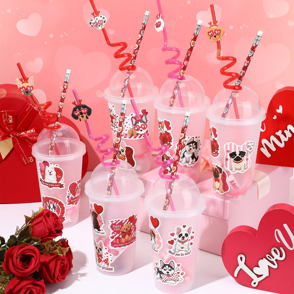 Baderke Valentine Stationery Gift Set – 24-Piece Party Favors with Heart Erasers, Pencils, Silicone Bracelets
