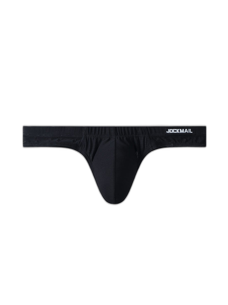 Men's Simple Breathable Mesh Pouch Thong & Strings