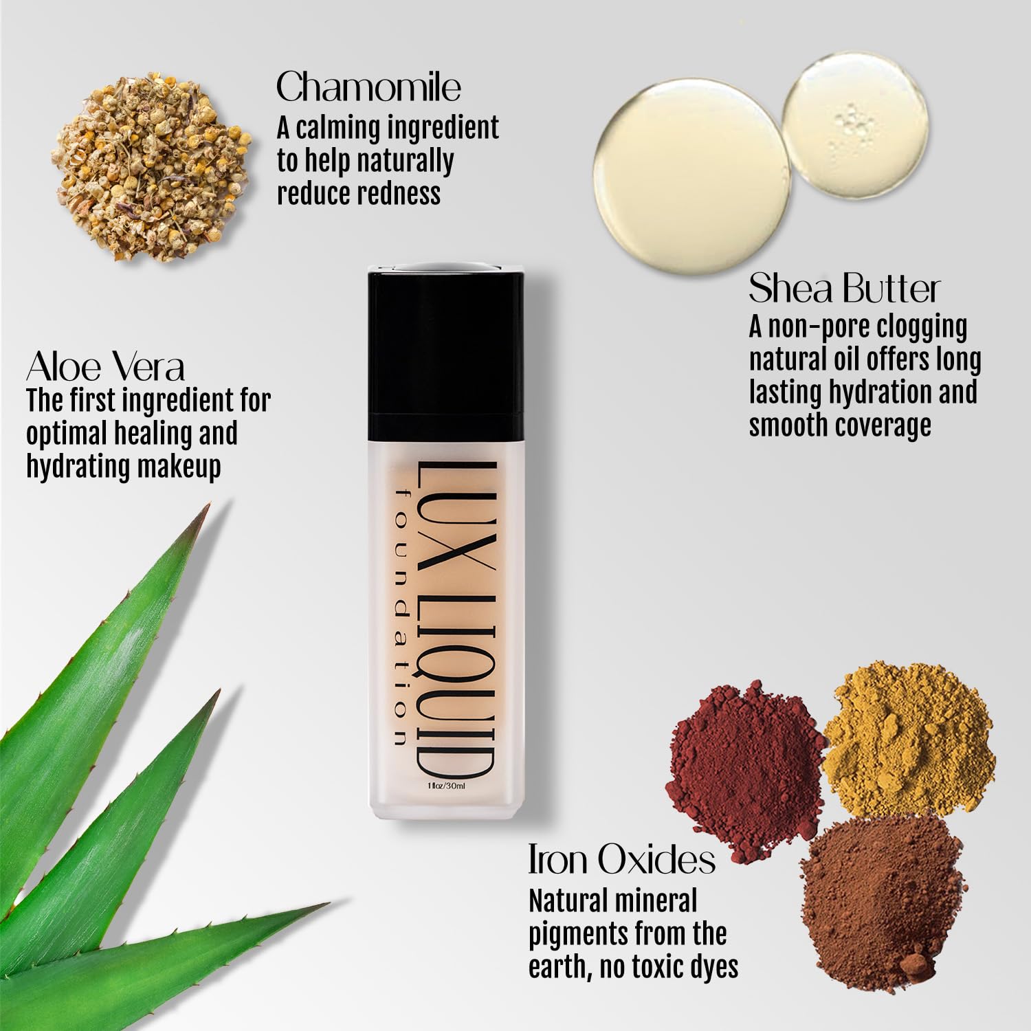BaeBlu Organic Aloe-Based LUX Foundation | Natural Vegan & Gluten-Free | Made in USA – Kona