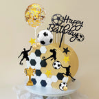 BANBALLON 28 PCS Soccer Cake Topper Set – Football Theme Party Decorations