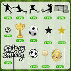BANBALLON 28 PCS Soccer Cake Topper Set – Football Theme Party Decorations