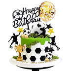 BANBALLON 28 PCS Soccer Cake Topper Set – Football Theme Party Decorations