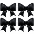 Baoonworlld 4-Pcs Black Bow Balloons 38in – Gothic Wedding & Palace Party Decor